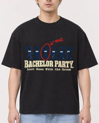 Mockup Boxy Heavyweight Tee Black male close-up 13