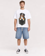 Mockup Boxy Heavyweight Tee White male full-body 08