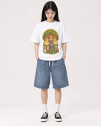 Mockup Boxy Heavyweight Tee White female full-body 01