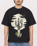 Mockup Boxy Heavyweight Tee Black male close-up 02