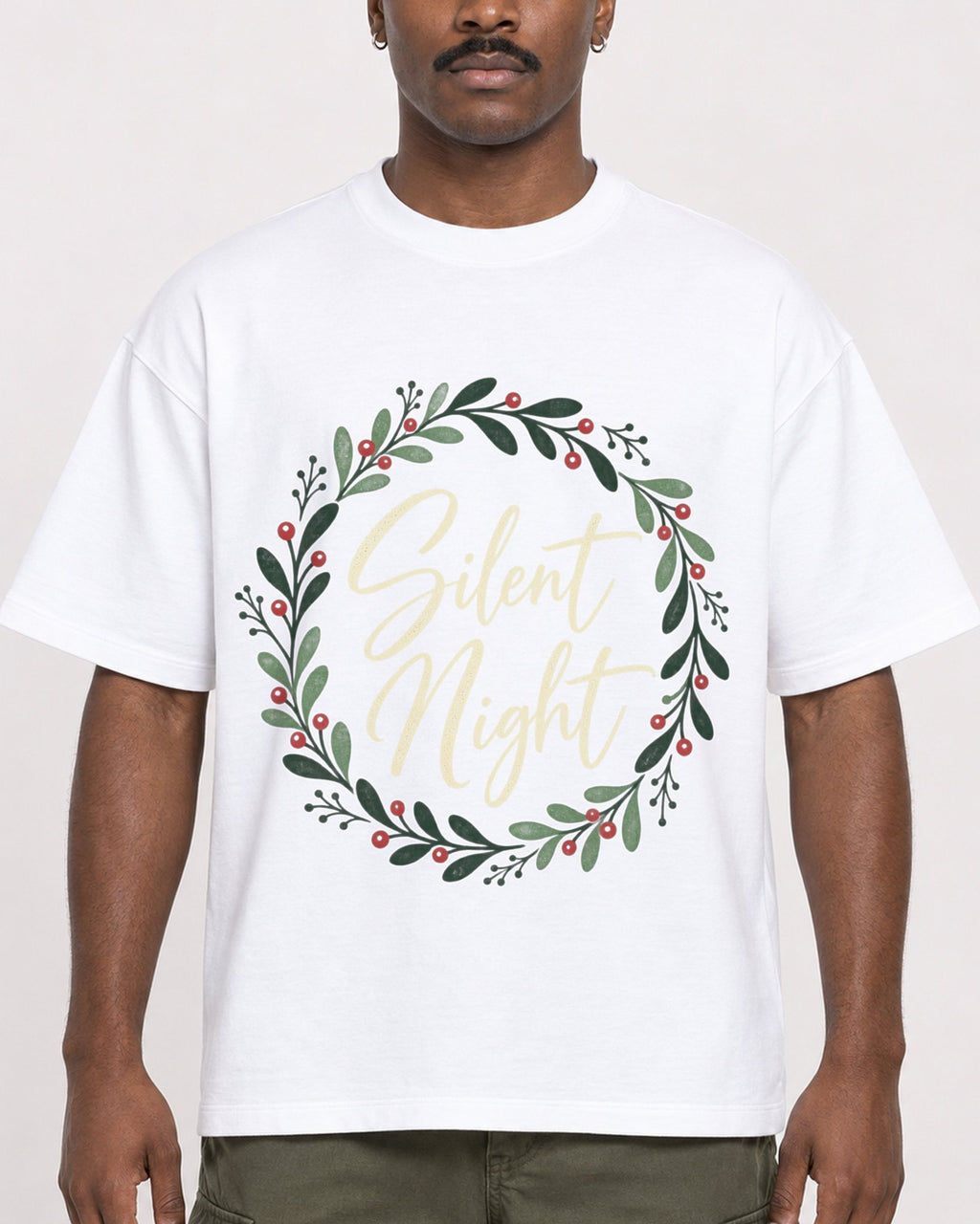 Mockup Boxy Heavyweight Tee White male close-up 14