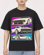 Mockup Boxy Heavyweight Tee Black male close-up 01
