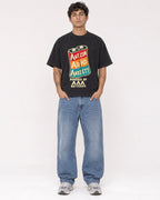 Mockup Boxy Heavyweight Tee Black male full-body 06