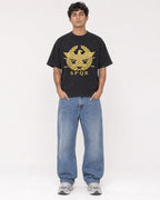 Mockup Boxy Heavyweight Tee Black male full-body 06