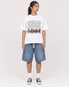 Mockup Boxy Heavyweight Tee White female full-body 16