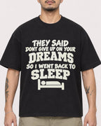 Mockup Boxy Heavyweight Tee Black male close-up 12