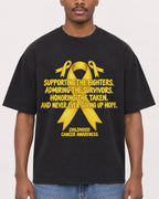 Mockup Boxy Heavyweight Tee Black male close-up 14