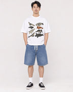 Mockup Boxy Heavyweight Tee White male full-body 13