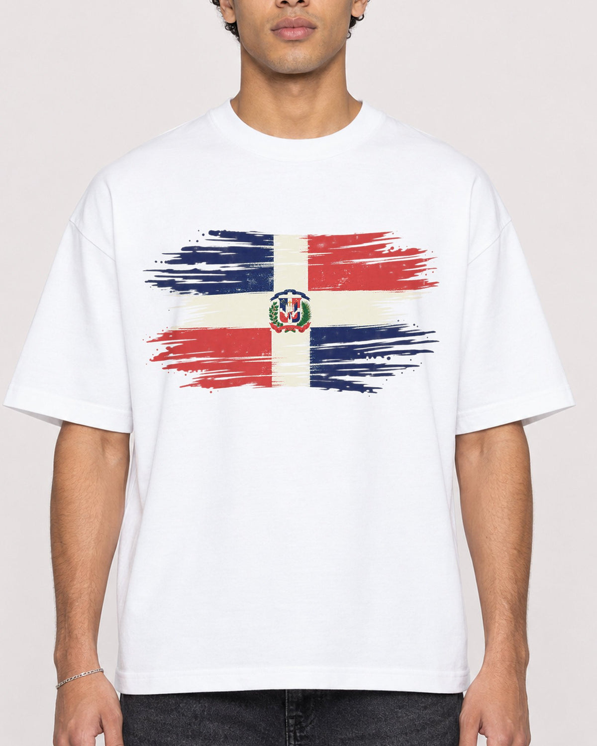 Mockup Boxy Heavyweight Tee White male close-up 10
