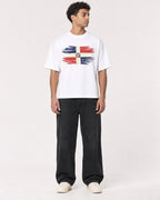 Mockup Boxy Heavyweight Tee White male full-body 10