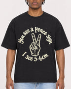 Mockup Boxy Heavyweight Tee Black male close-up 05