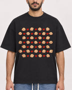 Mockup Boxy Heavyweight Tee Black male close-up 07