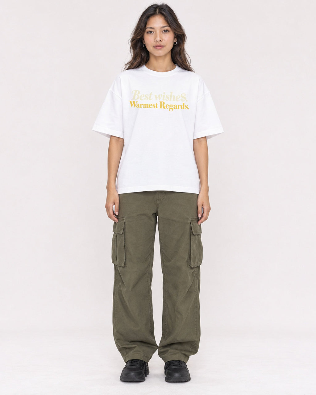 Mockup Boxy Heavyweight Tee White female full-body 02