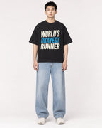 Mockup Boxy Heavyweight Tee Black male full-body 21