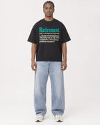 Mockup Boxy Heavyweight Tee Black male full-body 25