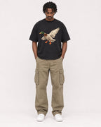 Mockup Boxy Heavyweight Tee Black male full-body 04