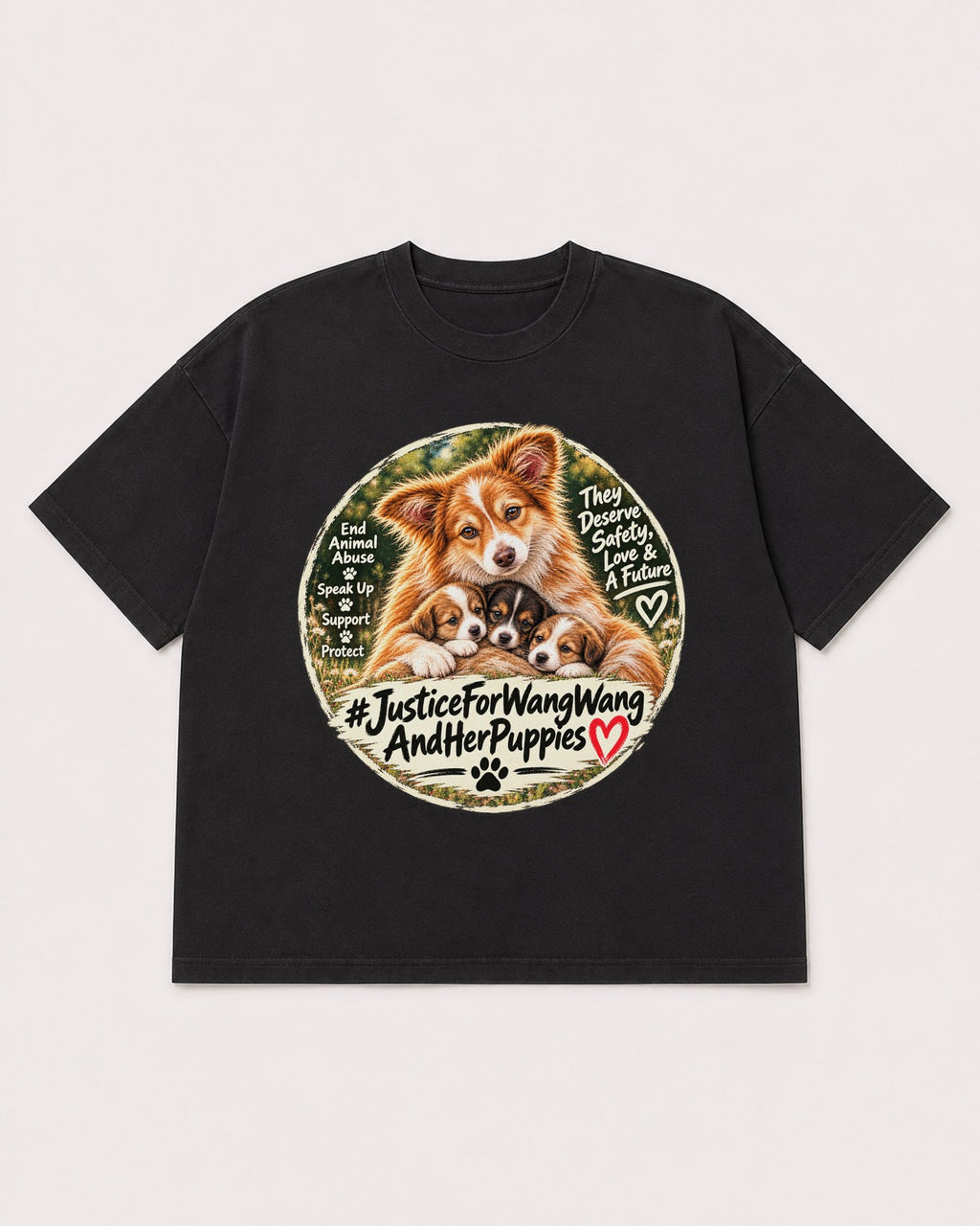 Mockup Boxy Heavyweight Tee Black product