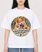 Mockup Boxy Heavyweight Tee White female close-up 01