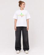 Mockup Boxy Heavyweight Tee White female full-body 28