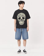 Mockup Boxy Heavyweight Tee Black male full-body 31