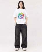 Mockup Boxy Heavyweight Tee White female full-body 03