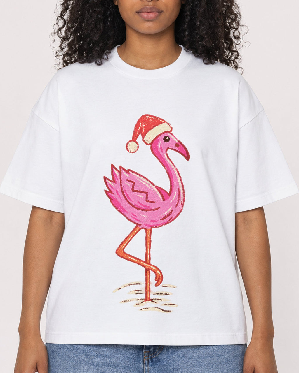 Mockup Boxy Heavyweight Tee White female close-up 05