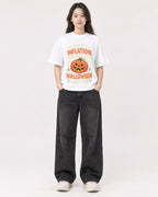 Mockup Boxy Heavyweight Tee White female full-body 03