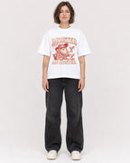 Mockup Boxy Heavyweight Tee White female full-body 18