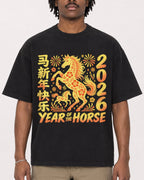 Mockup Boxy Heavyweight Tee Black male close-up 04