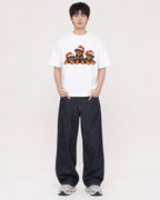 Mockup Boxy Heavyweight Tee White male full-body 01