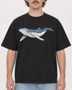 Mockup Boxy Heavyweight Tee Black male close-up 09