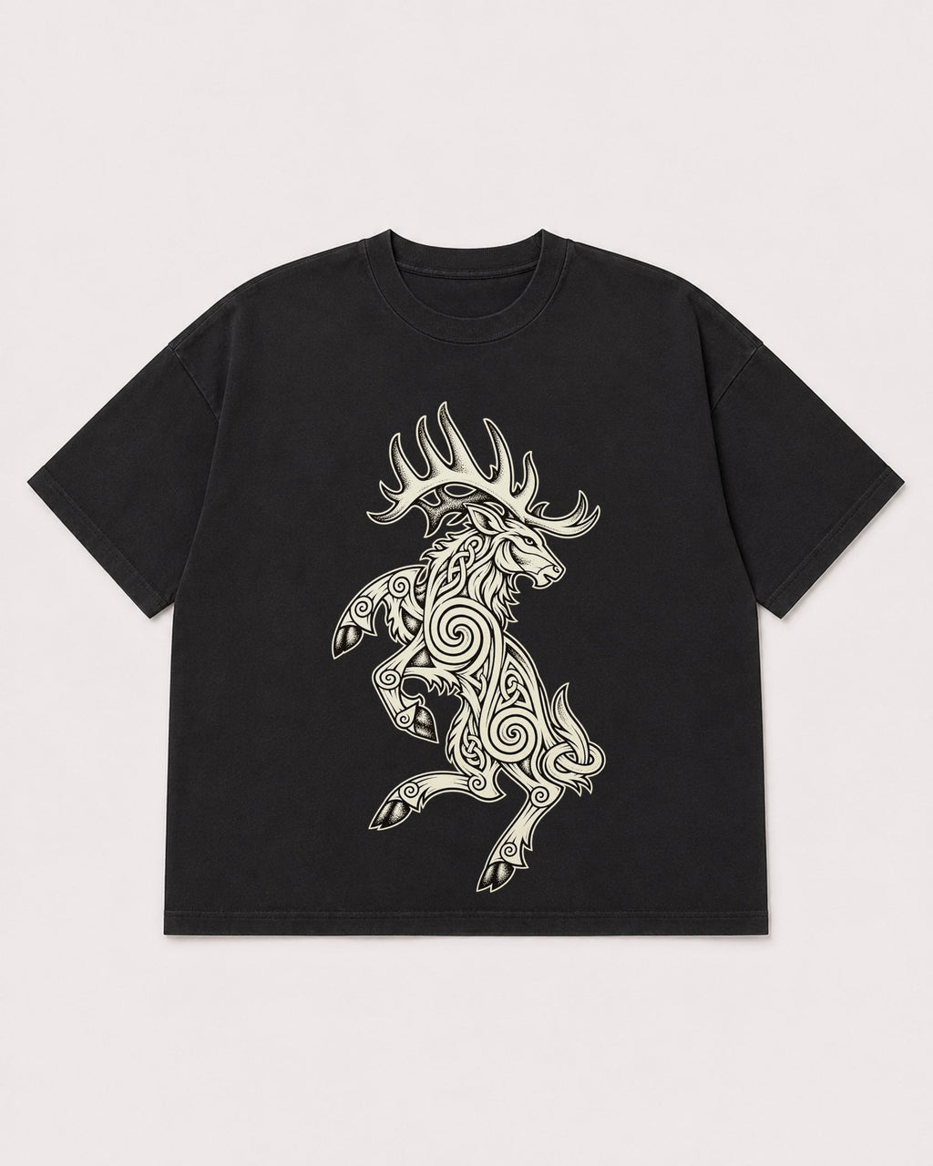 Mockup Boxy Heavyweight Tee Black product