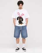 Mockup Boxy Heavyweight Tee White male full-body 03