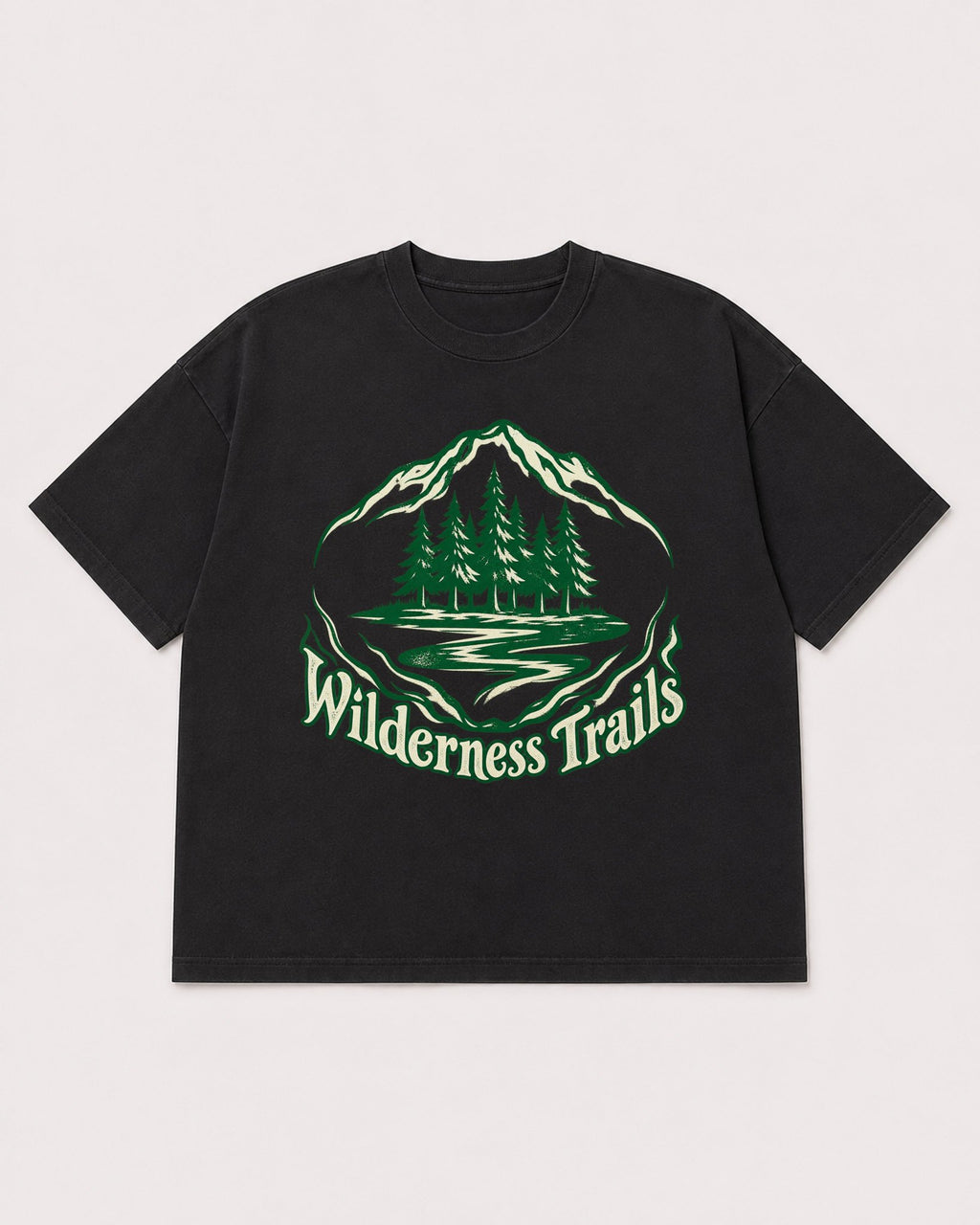 Mockup Boxy Heavyweight Tee Black product
