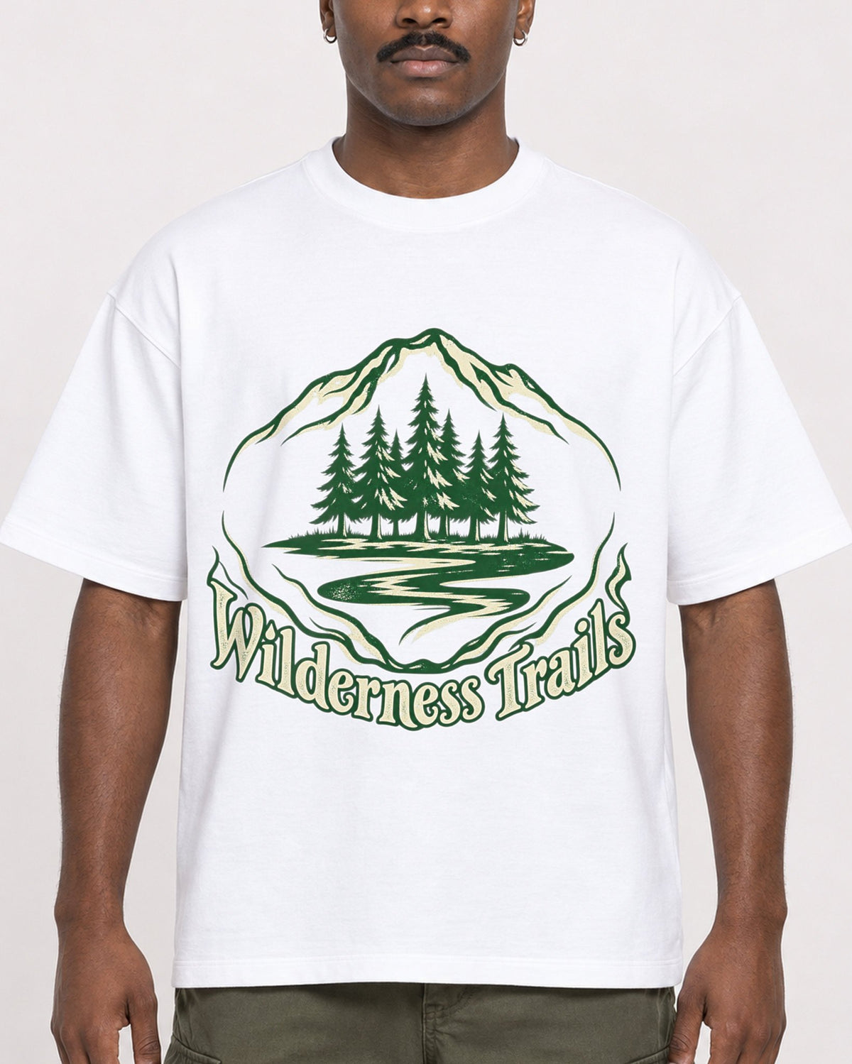 Mockup Boxy Heavyweight Tee White male close-up 14