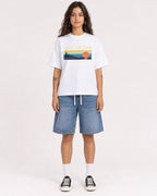 Mockup Boxy Heavyweight Tee White female full-body 06