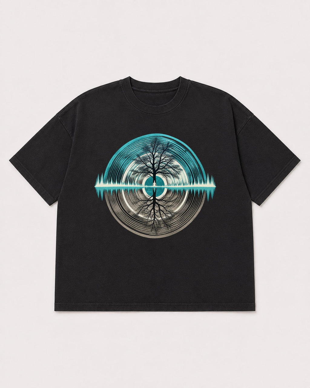 Mockup Boxy Heavyweight Tee Black product