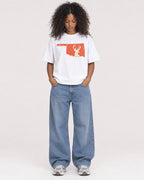 Mockup Boxy Heavyweight Tee White female full-body 05