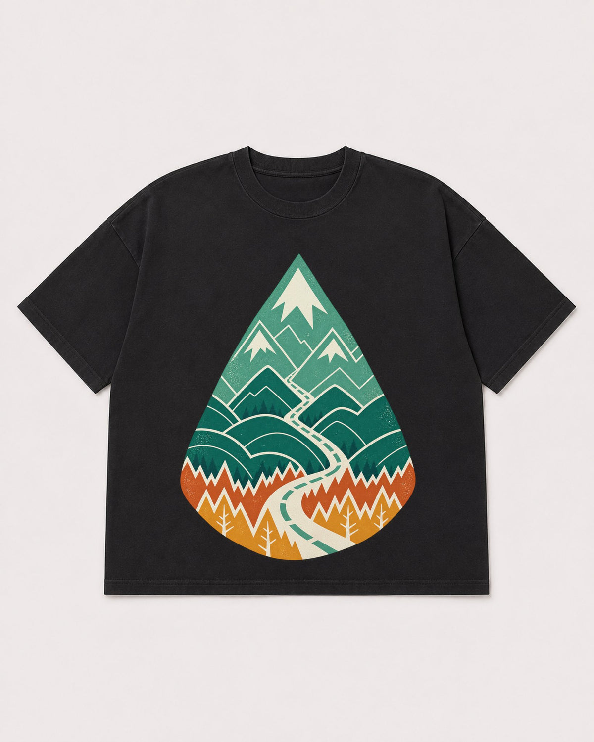 Mockup Boxy Heavyweight Tee Black product