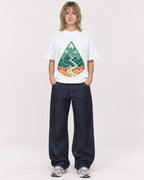 Mockup Boxy Heavyweight Tee White female full-body 19