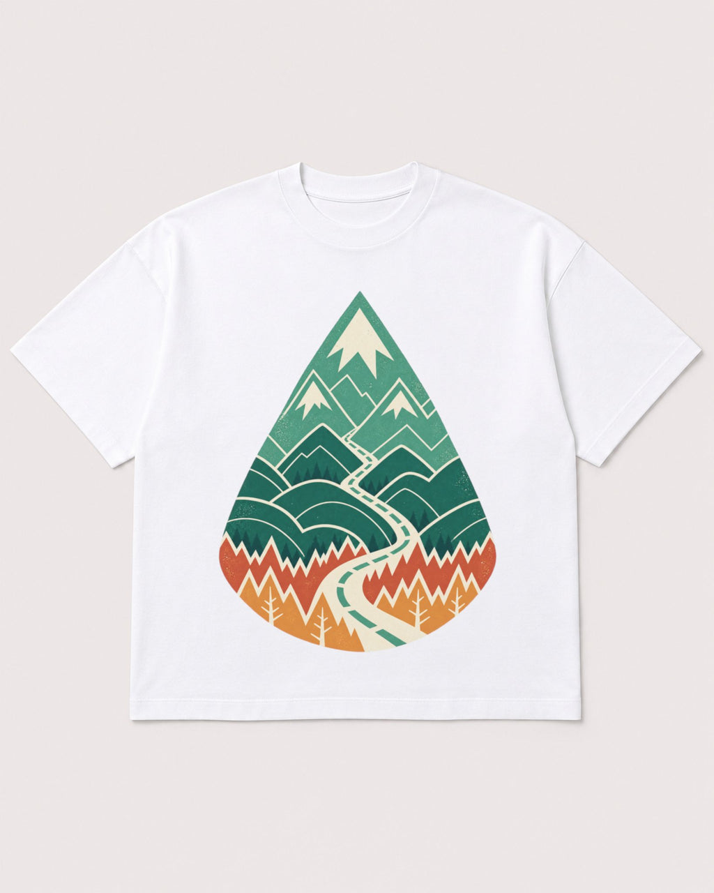 Mockup Boxy Heavyweight Tee White product