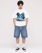 Mockup Boxy Heavyweight Tee White male full-body 03