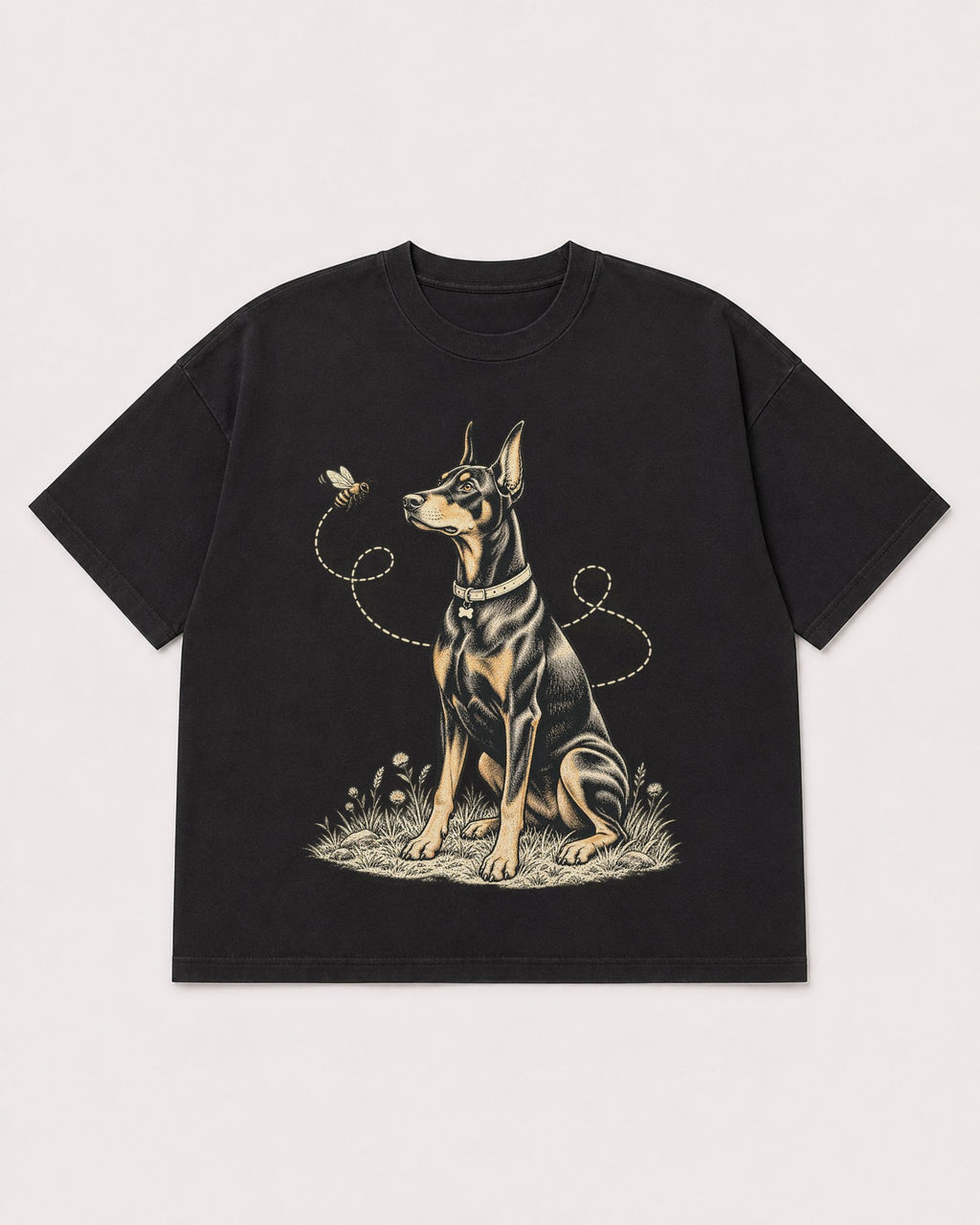 Mockup Boxy Heavyweight Tee Black product