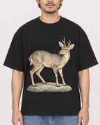 Mockup Boxy Heavyweight Tee Black male close-up 02