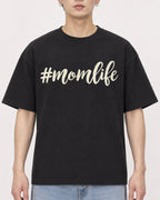 Mockup Boxy Heavyweight Tee Black male close-up 01