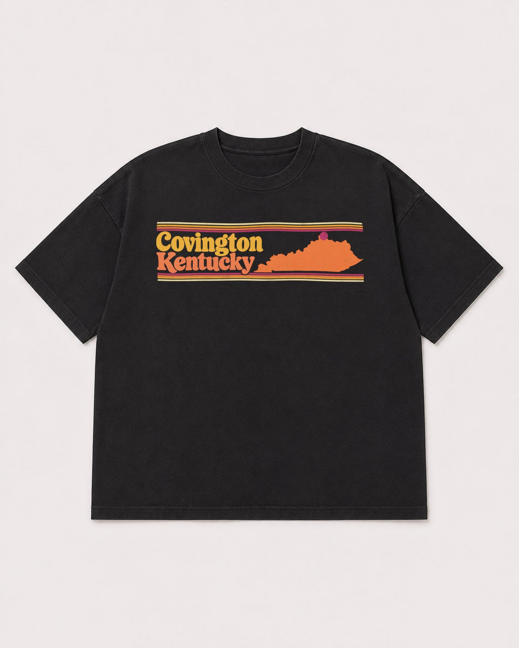 Mockup Boxy Heavyweight Tee Black product