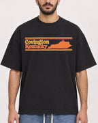 Mockup Boxy Heavyweight Tee Black male close-up 07