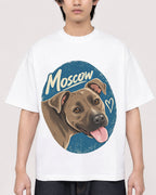 Mockup Boxy Heavyweight Tee White male close-up 11