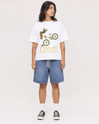 Mockup Boxy Heavyweight Tee White female full-body 36