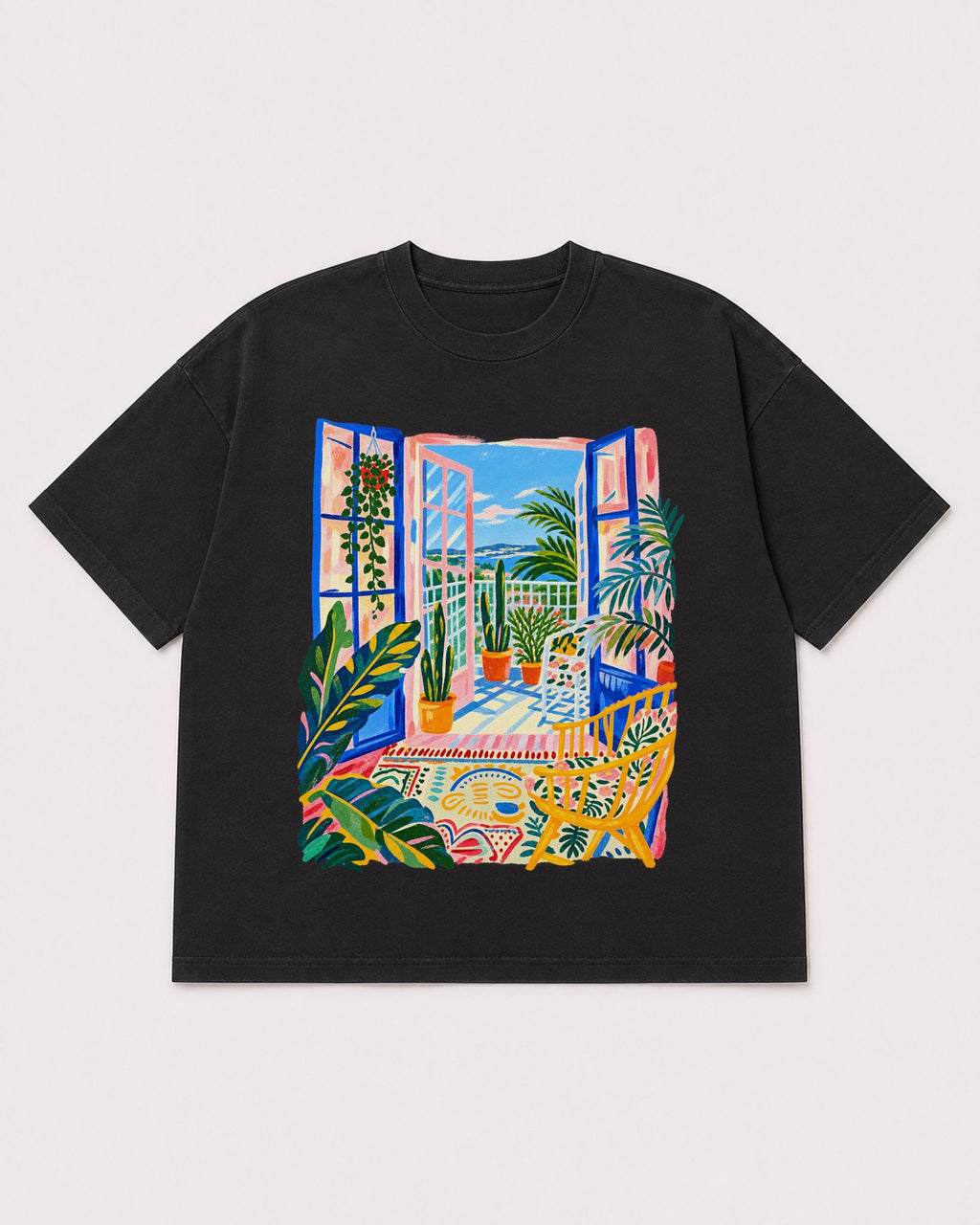 Mockup Boxy Heavyweight Tee Black product